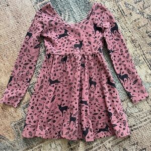 RAGS Kids Girls Pink Deer Dress sz 3/4